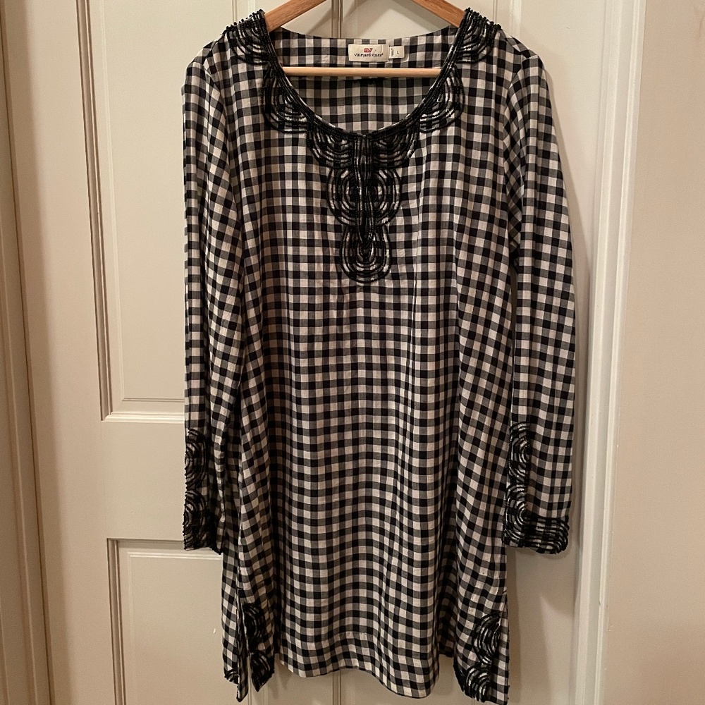 Vineyard Vines Embellished Gingham Cover-Up